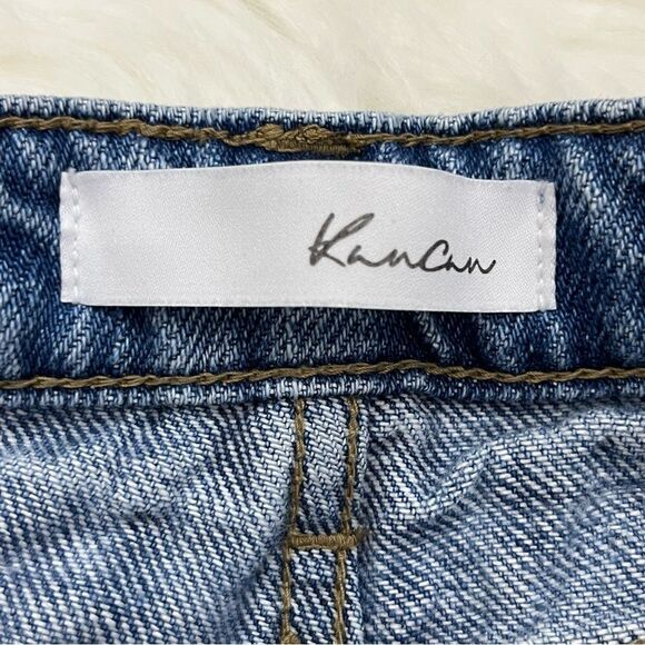 KanCan Distressed Boyfriend Jeans Light Wash 3 - Picture 4 of 5